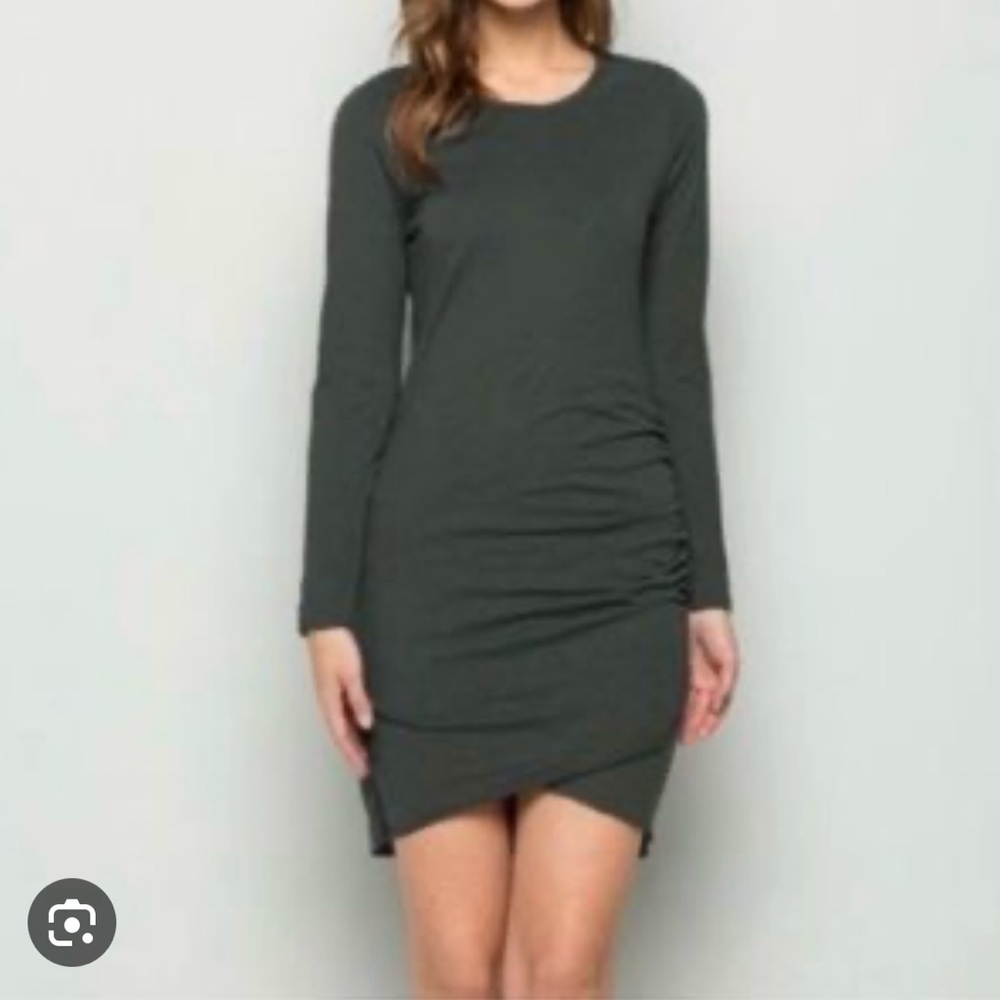 Wasabi + Mint side cinched black dress